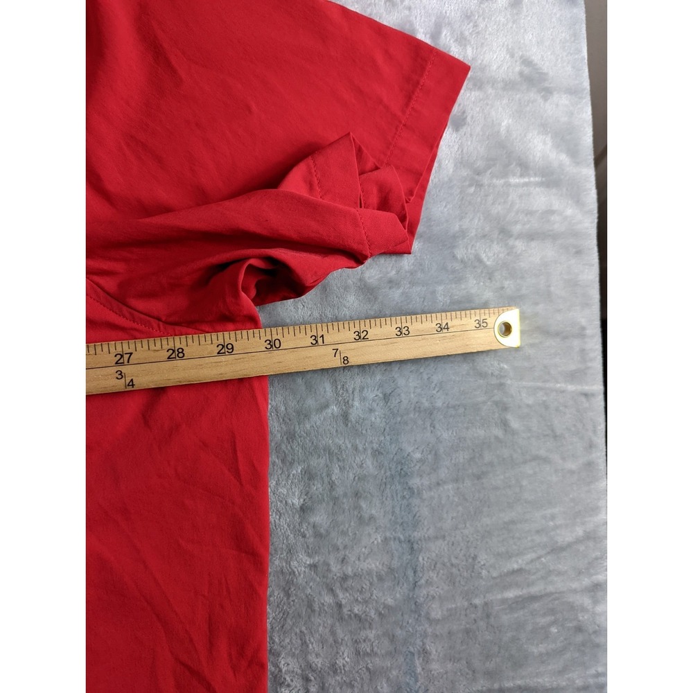 Poncho Shirt Mens 3XL Red Short Sleeve Pearl Snap Regular Fit Stretch Fishing - Picture 6 of 14